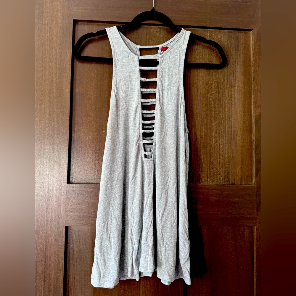 Grey buckle brand tank top